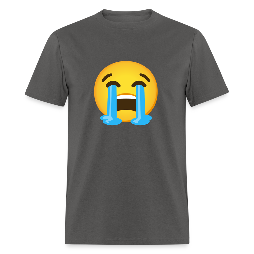 😭 Loudly Crying Face (Google Noto Color Emoji) Unisex Classic T-Shirt - charcoal