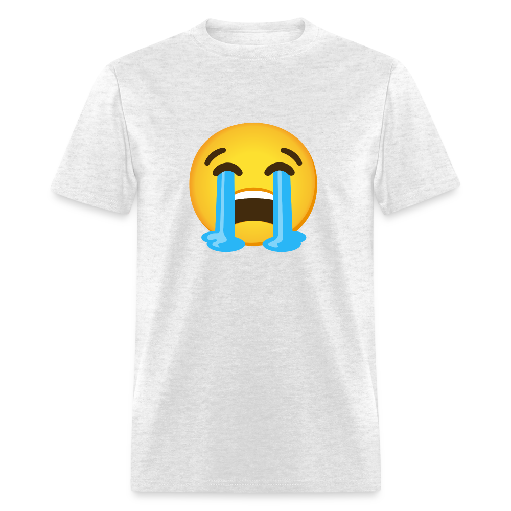 😭 Loudly Crying Face (Google Noto Color Emoji) Unisex Classic T-Shirt - light heather gray