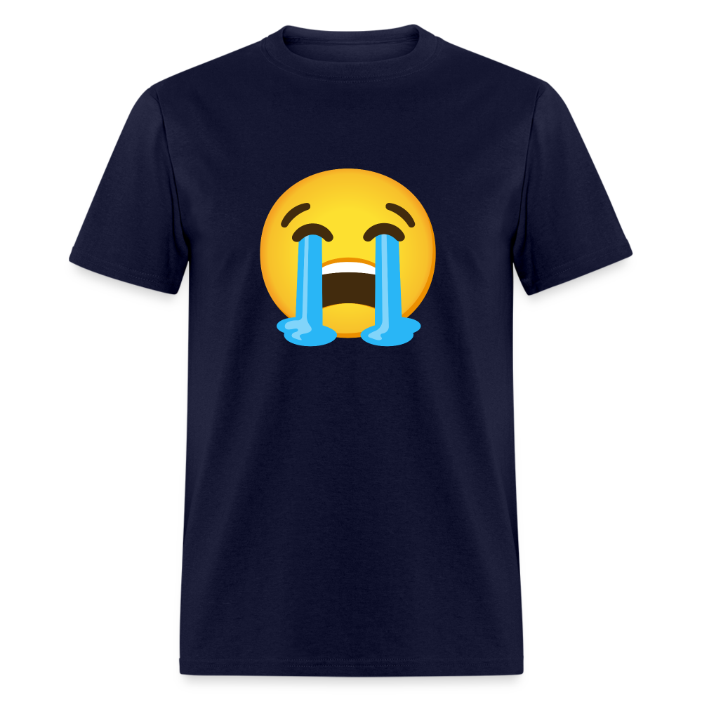 😭 Loudly Crying Face (Google Noto Color Emoji) Unisex Classic T-Shirt - navy