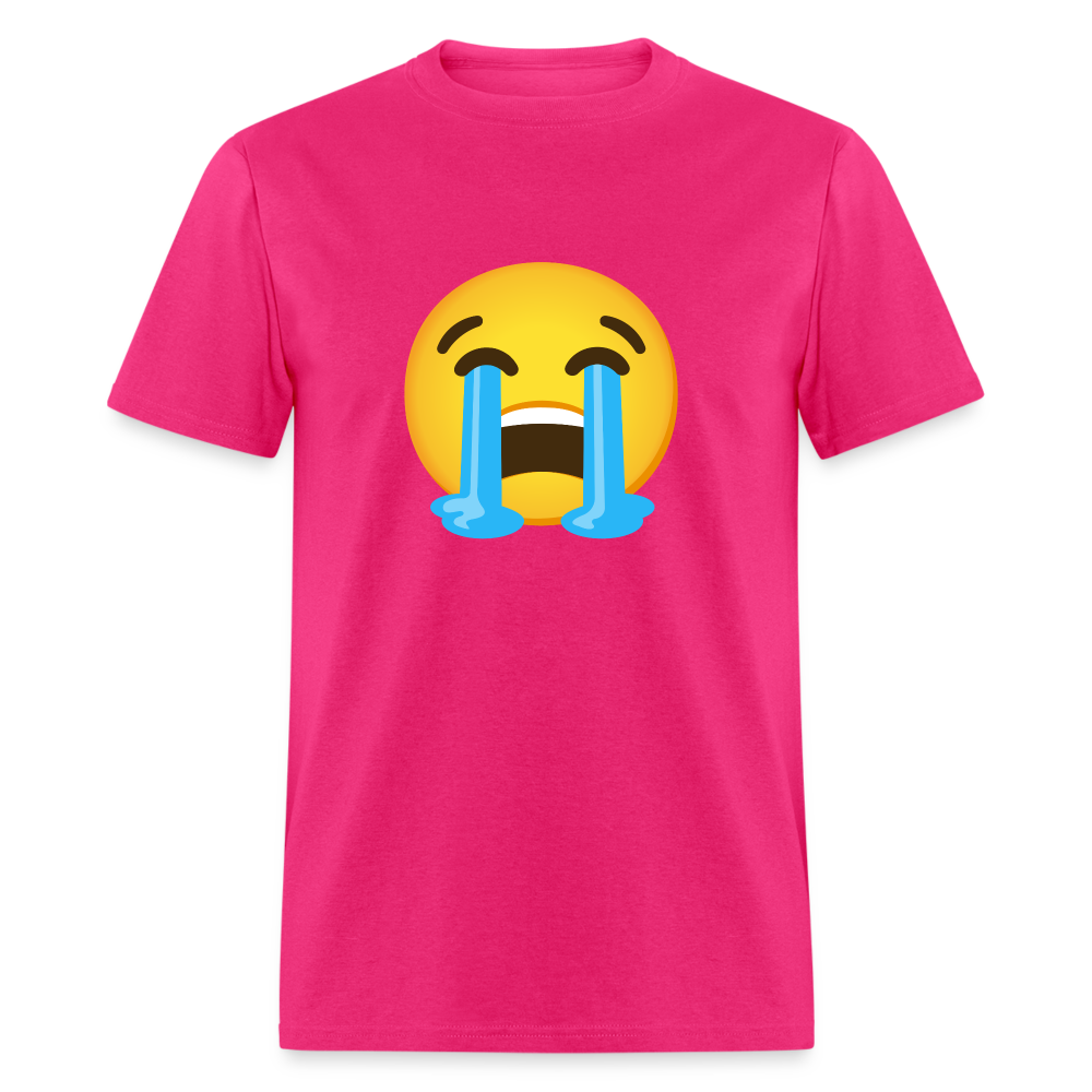 😭 Loudly Crying Face (Google Noto Color Emoji) Unisex Classic T-Shirt - fuchsia
