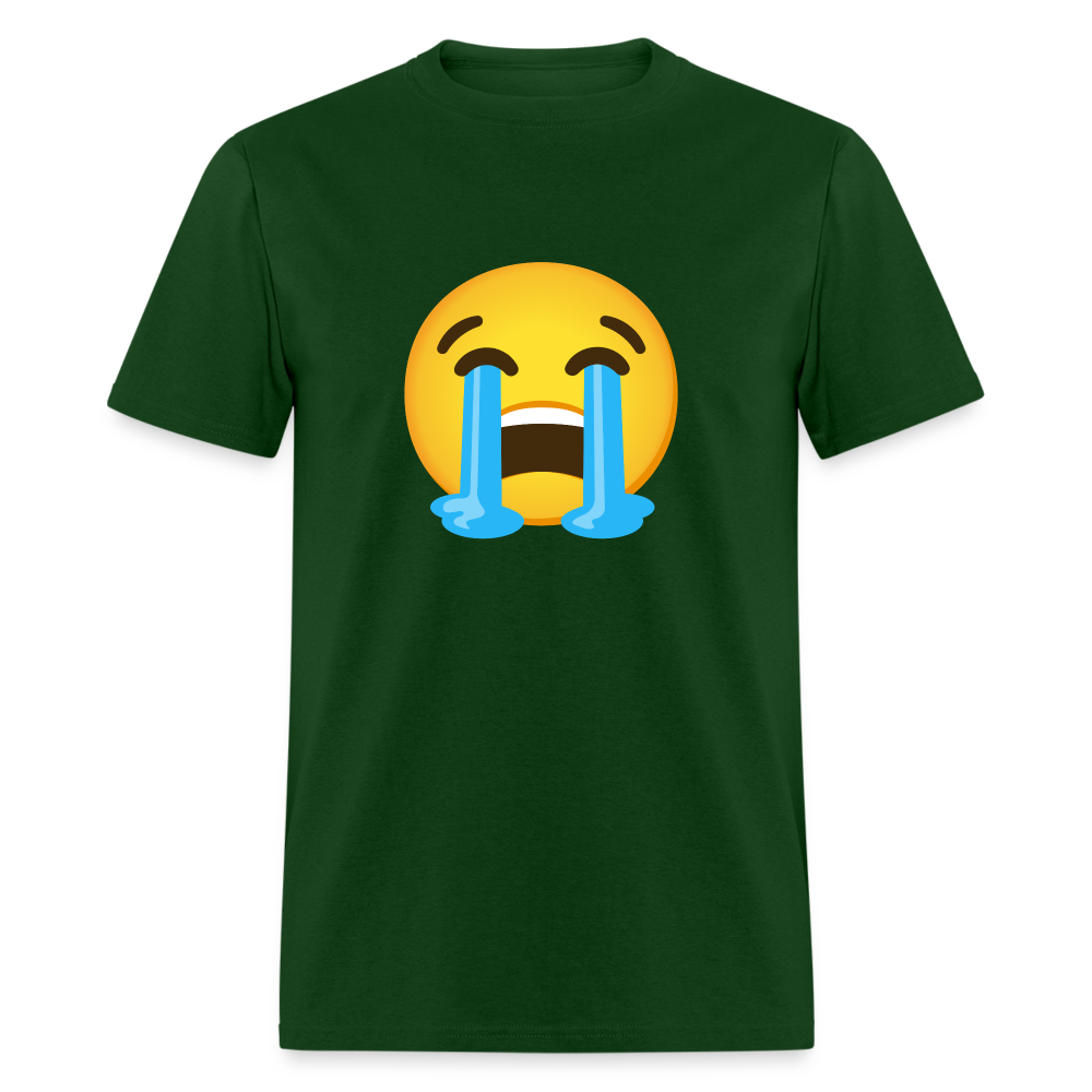 😭 Loudly Crying Face (Google Noto Color Emoji) Unisex Classic T-Shirt - forest green