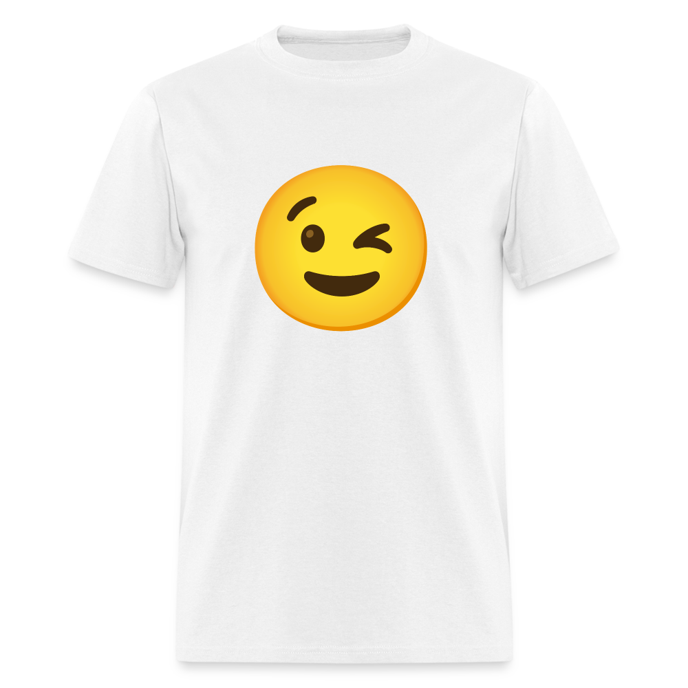😉 Winking Face (Google Noto Color Emoji) Unisex Classic T-Shirt - white