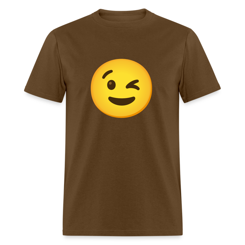 😉 Winking Face (Google Noto Color Emoji) Unisex Classic T-Shirt - brown