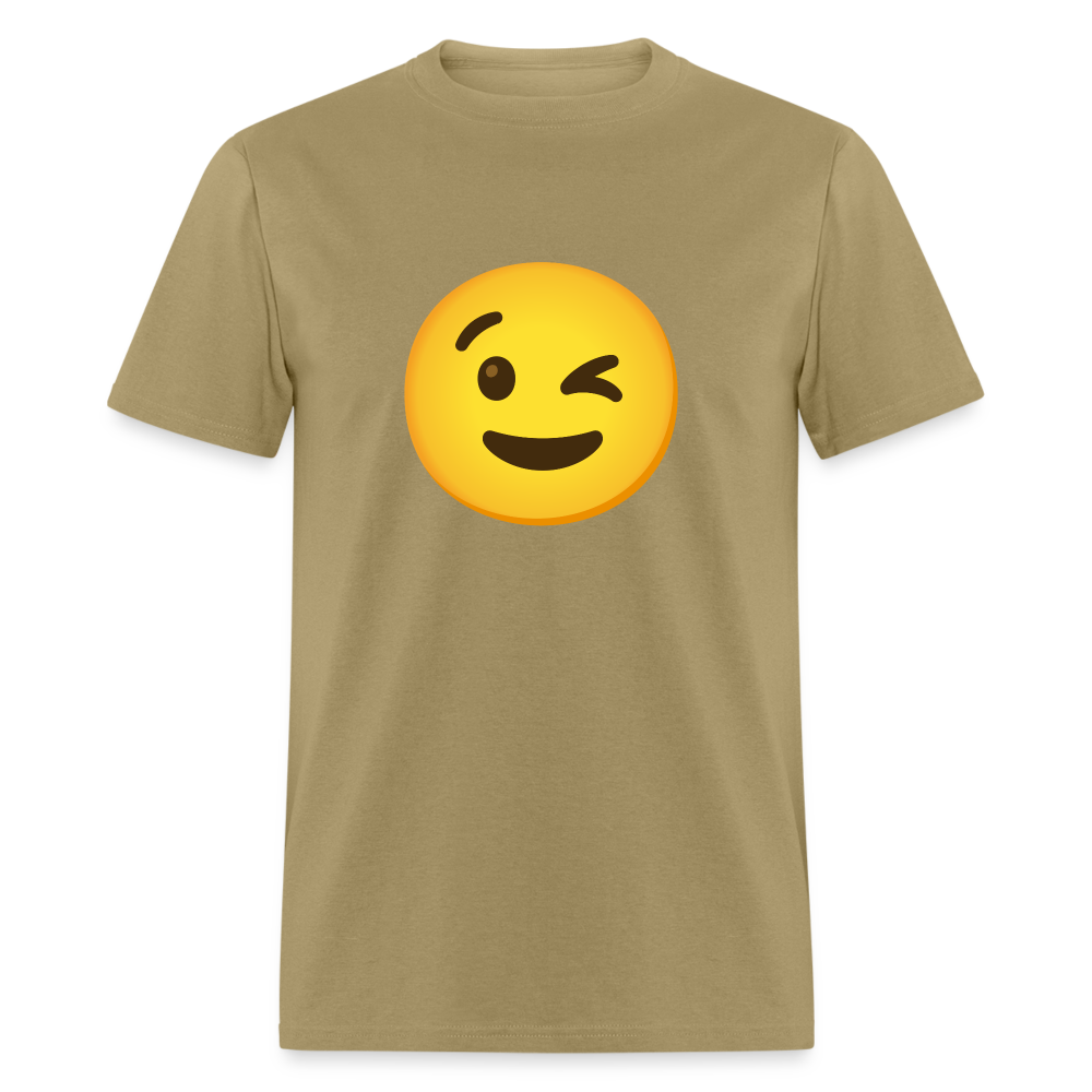 😉 Winking Face (Google Noto Color Emoji) Unisex Classic T-Shirt - khaki