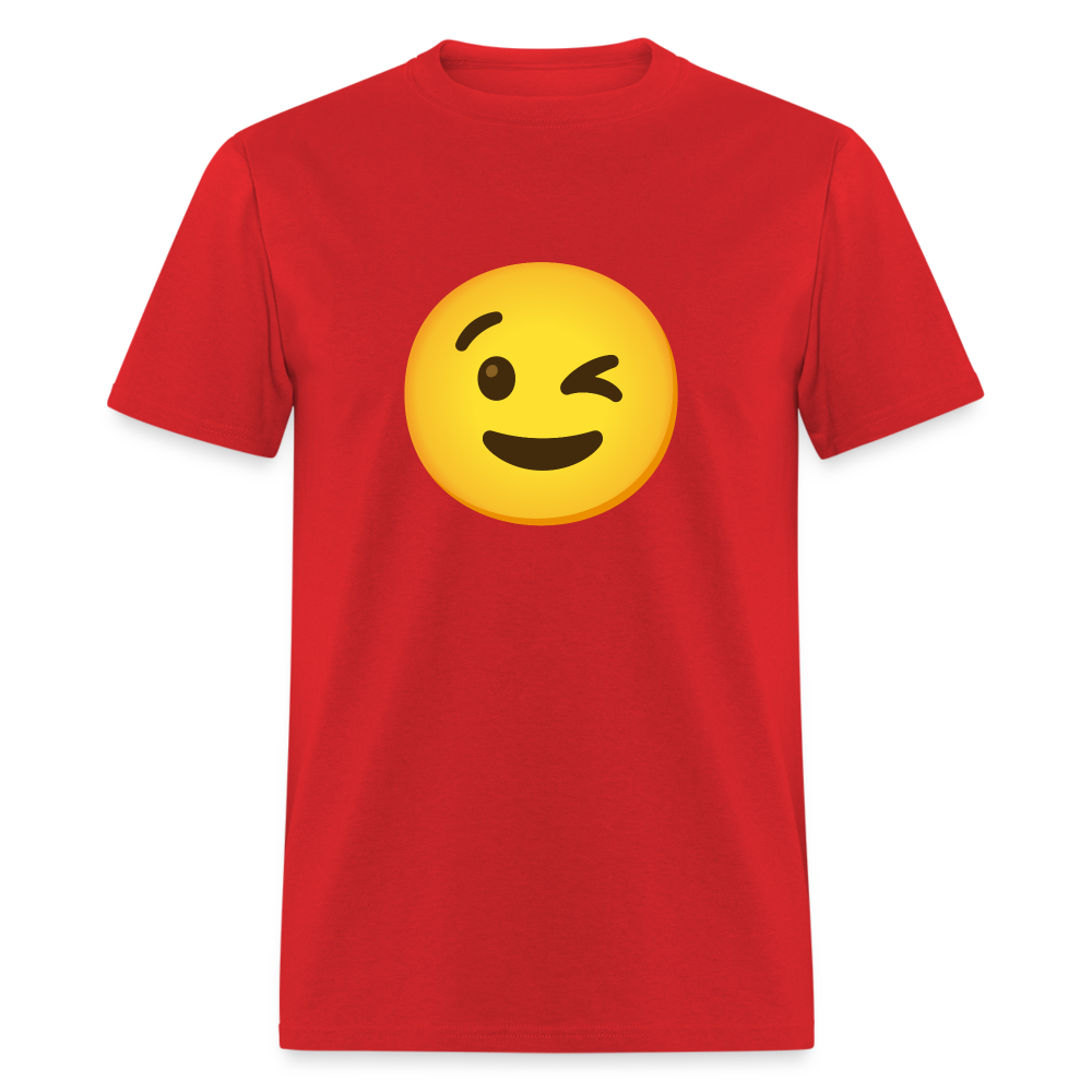 😉 Winking Face (Google Noto Color Emoji) Unisex Classic T-Shirt - red