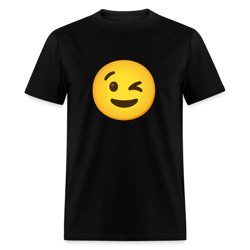 😉 Winking Face (Google Noto Color Emoji) Unisex Classic T-Shirt - black
