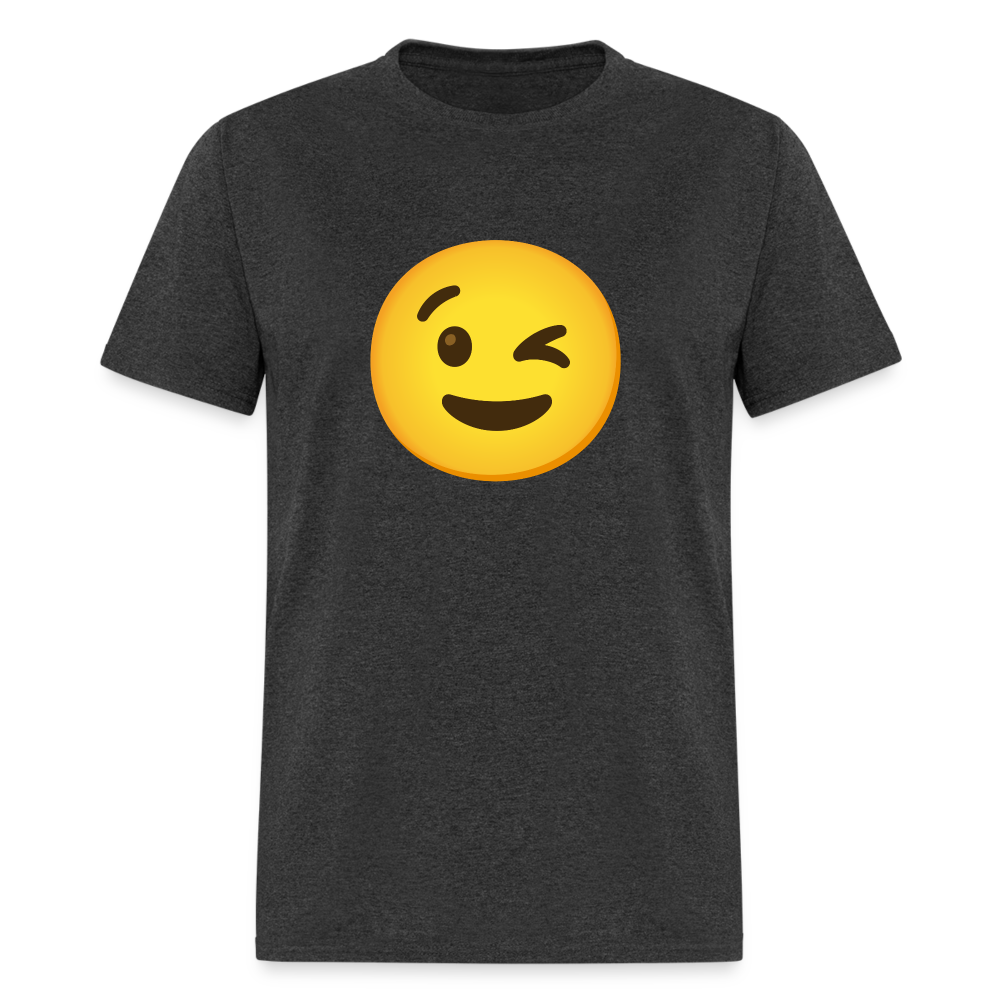 😉 Winking Face (Google Noto Color Emoji) Unisex Classic T-Shirt - heather black