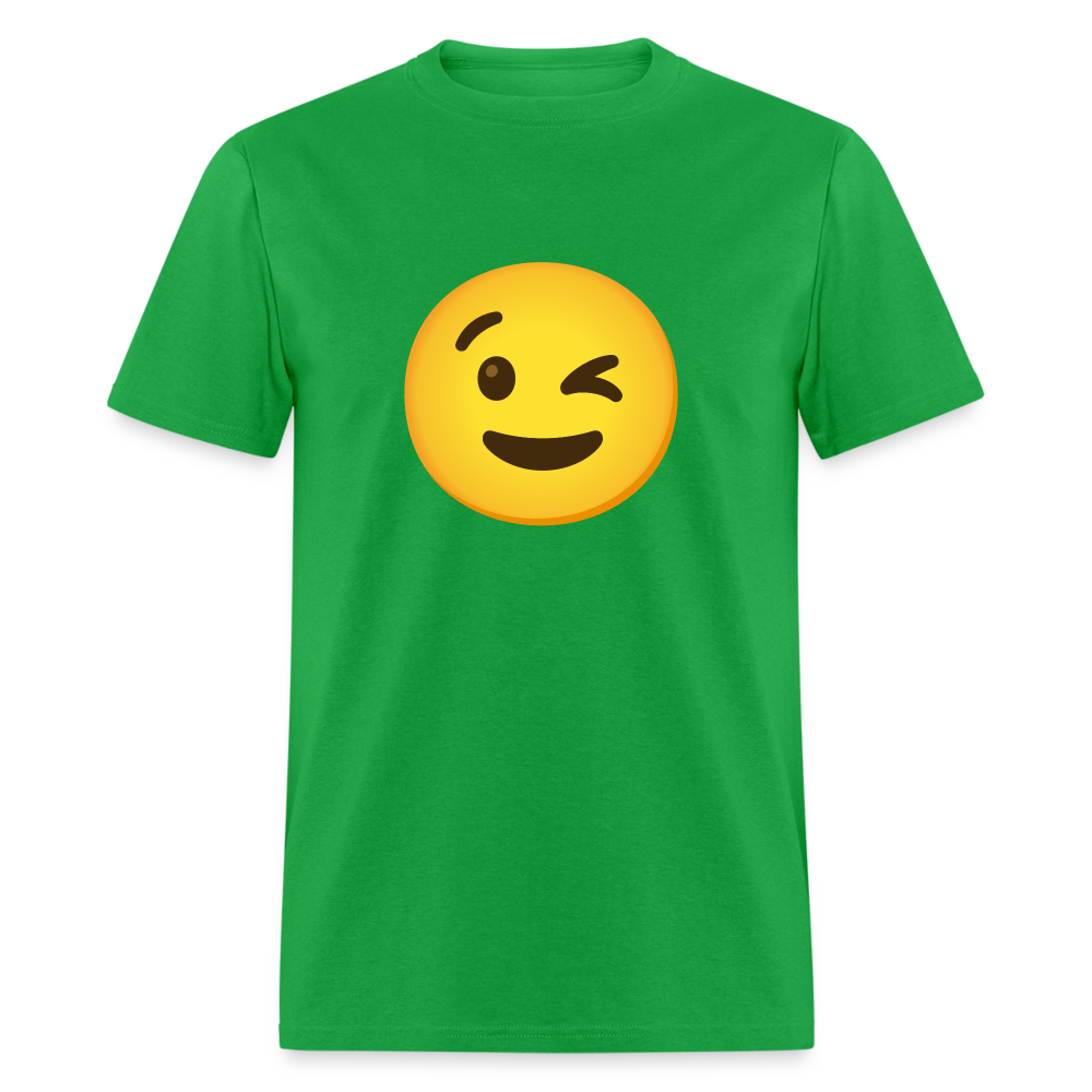 😉 Winking Face (Google Noto Color Emoji) Unisex Classic T-Shirt - bright green