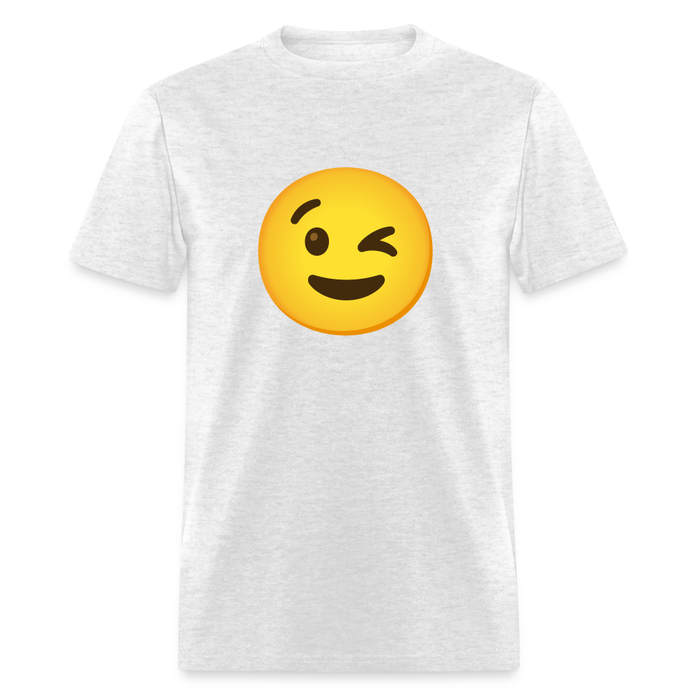 😉 Winking Face (Google Noto Color Emoji) Unisex Classic T-Shirt - light heather gray