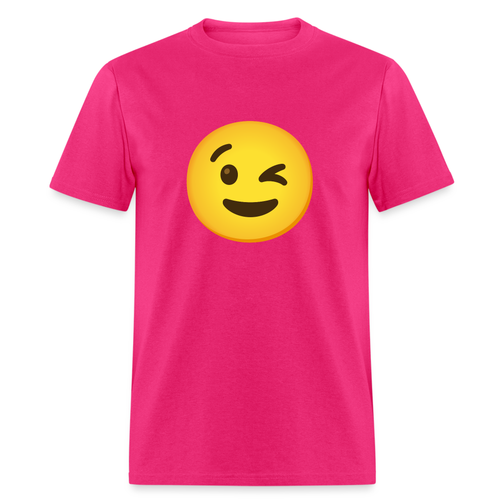 😉 Winking Face (Google Noto Color Emoji) Unisex Classic T-Shirt - fuchsia