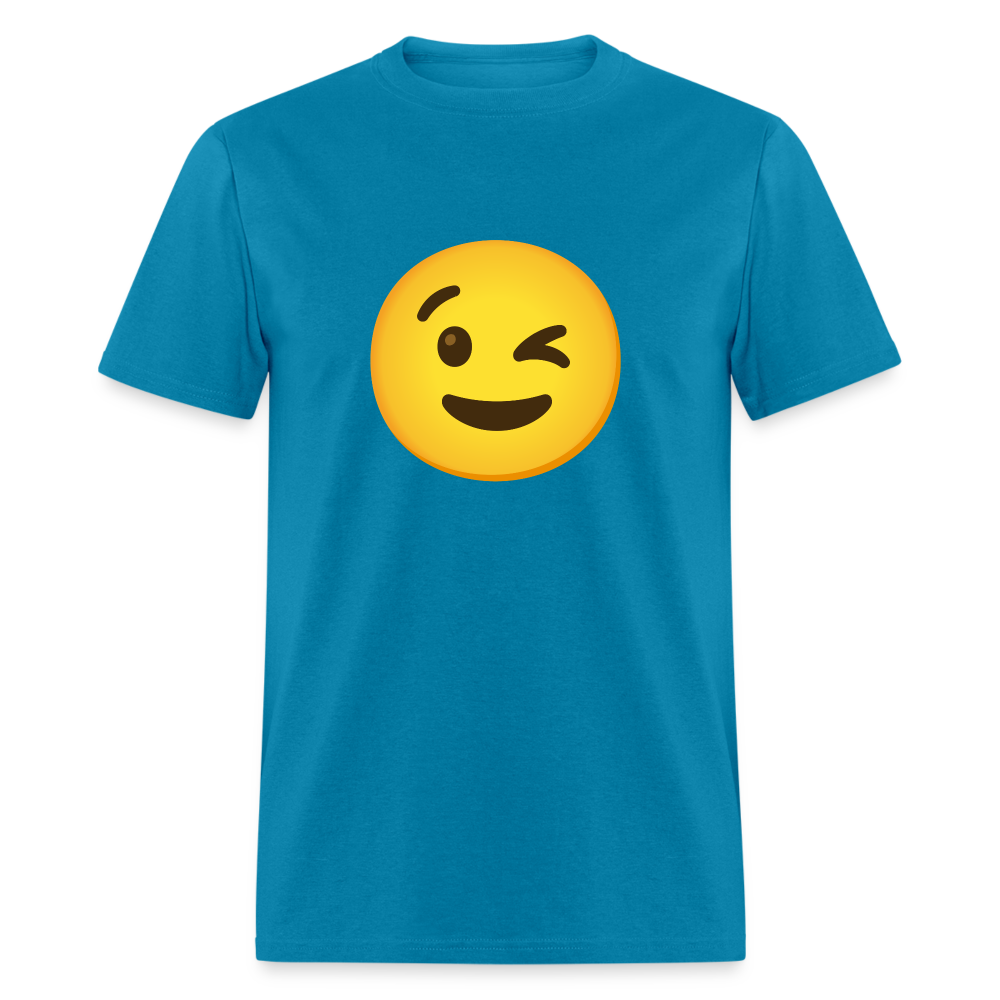 😉 Winking Face (Google Noto Color Emoji) Unisex Classic T-Shirt - turquoise