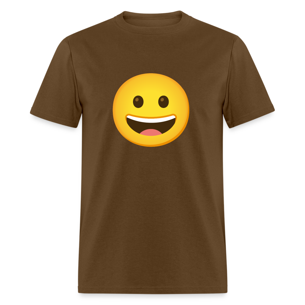 😀 Grinning Face (Google Noto Color Emoji) Unisex Classic T-Shirt - brown