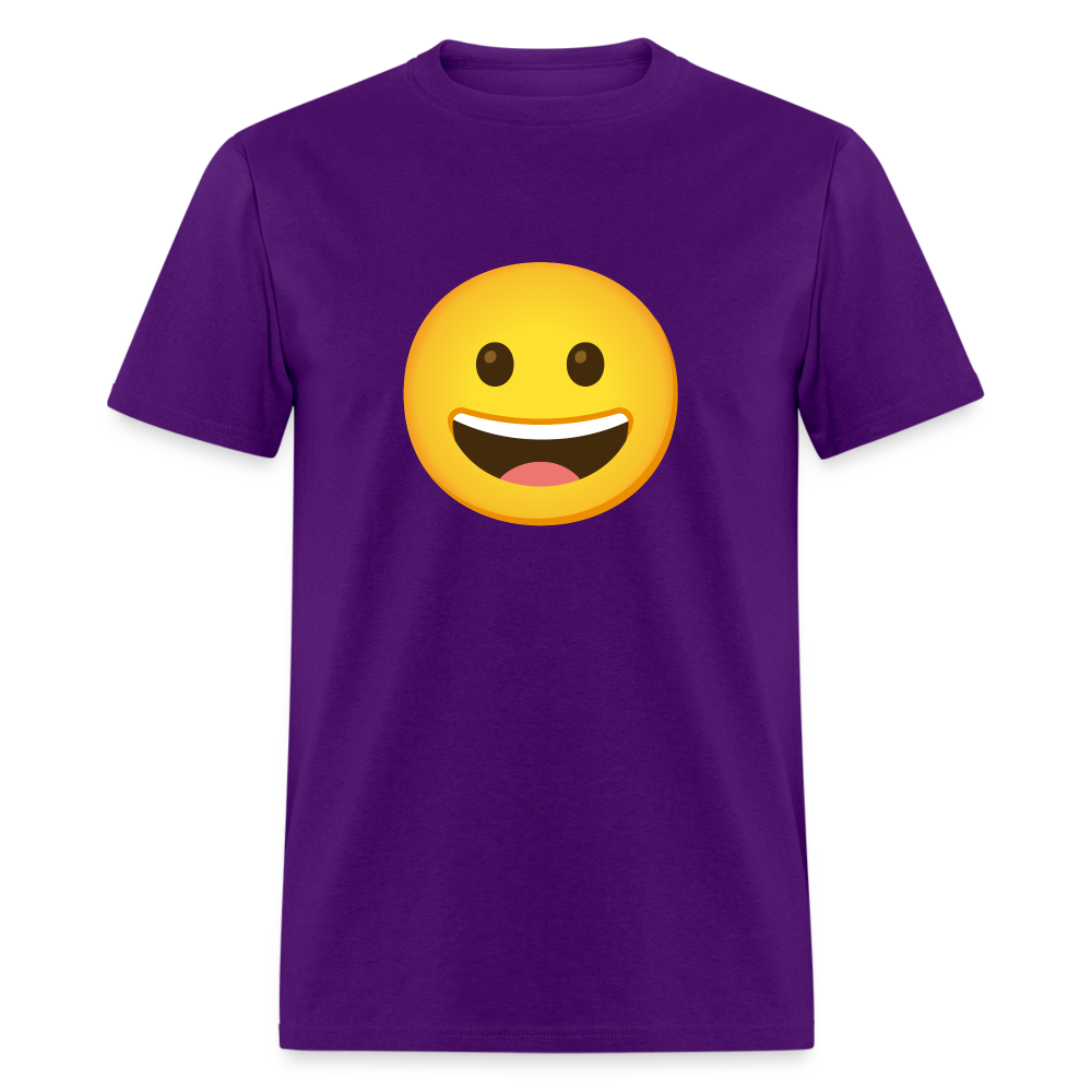 😀 Grinning Face (Google Noto Color Emoji) Unisex Classic T-Shirt - purple