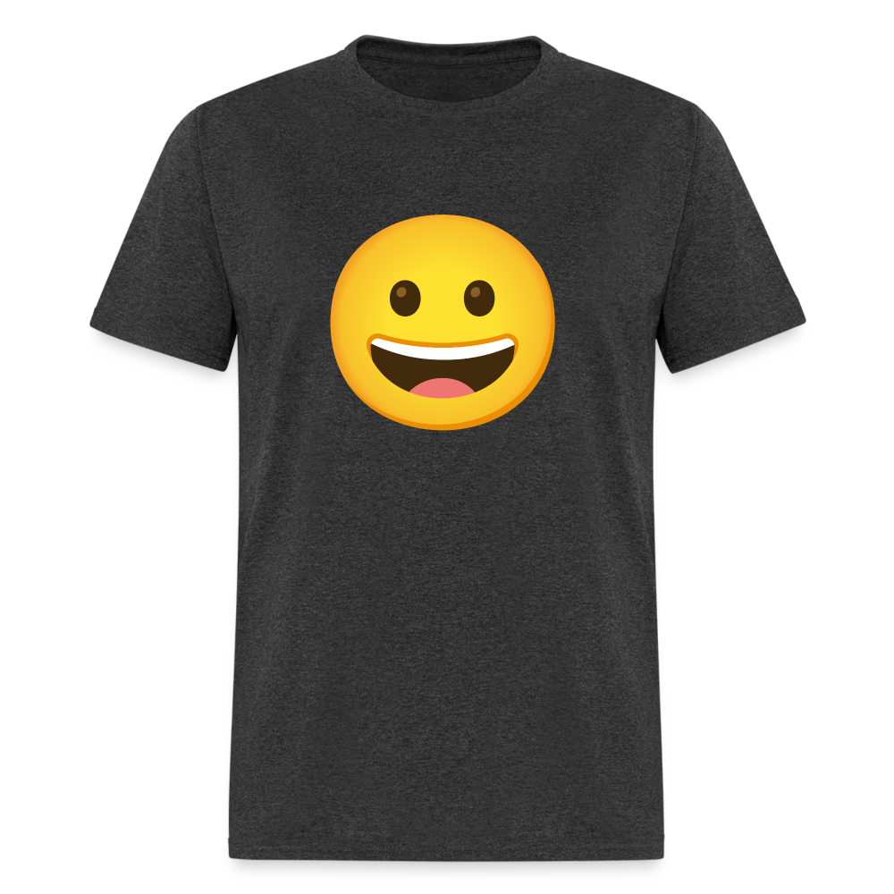 😀 Grinning Face (Google Noto Color Emoji) Unisex Classic T-Shirt - heather black