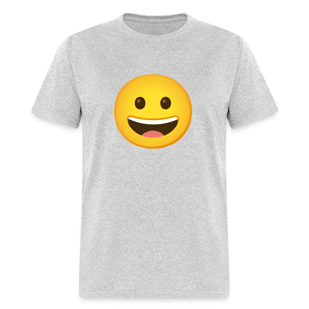 😀 Grinning Face (Google Noto Color Emoji) Unisex Classic T-Shirt - heather gray