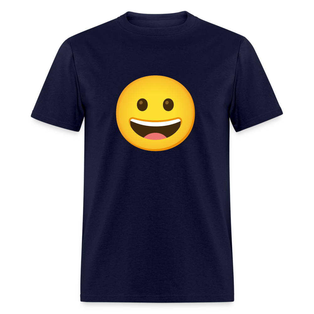 😀 Grinning Face (Google Noto Color Emoji) Unisex Classic T-Shirt - navy