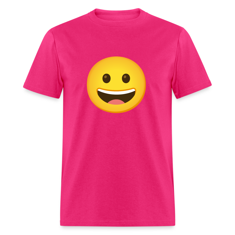 😀 Grinning Face (Google Noto Color Emoji) Unisex Classic T-Shirt - fuchsia