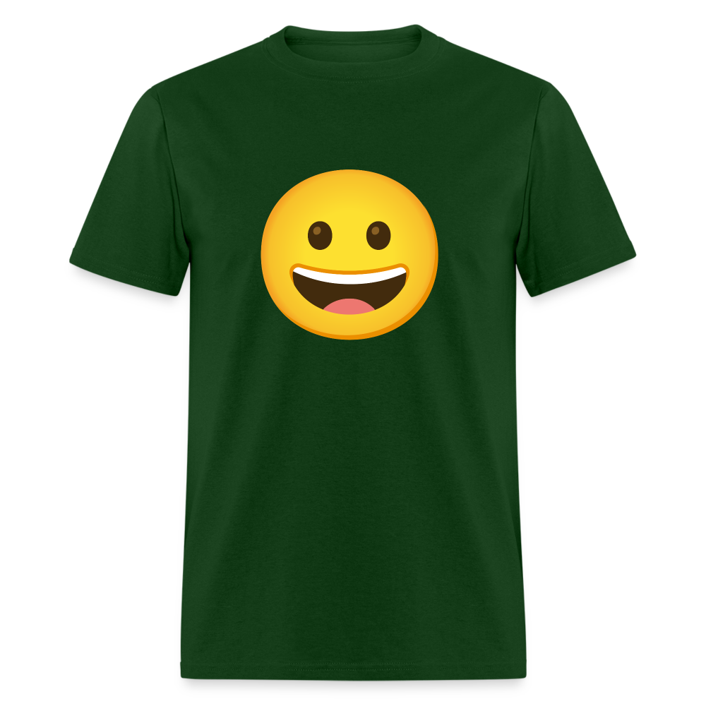 😀 Grinning Face (Google Noto Color Emoji) Unisex Classic T-Shirt - forest green