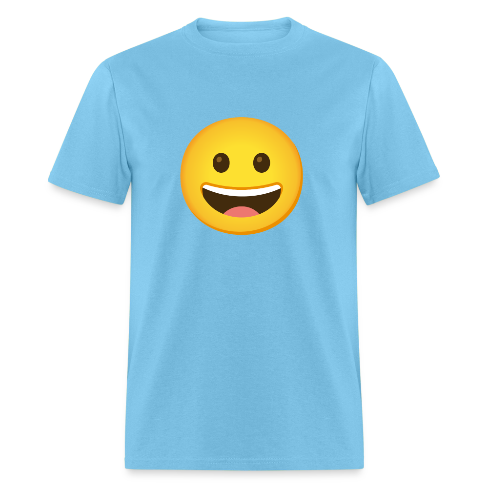 😀 Grinning Face (Google Noto Color Emoji) Unisex Classic T-Shirt - aquatic blue