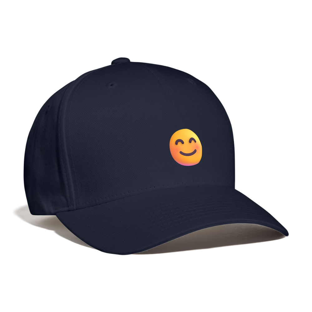 😊 Smiling Face with Smiling Eyes (Microsoft Fluent) Baseball Cap - navy