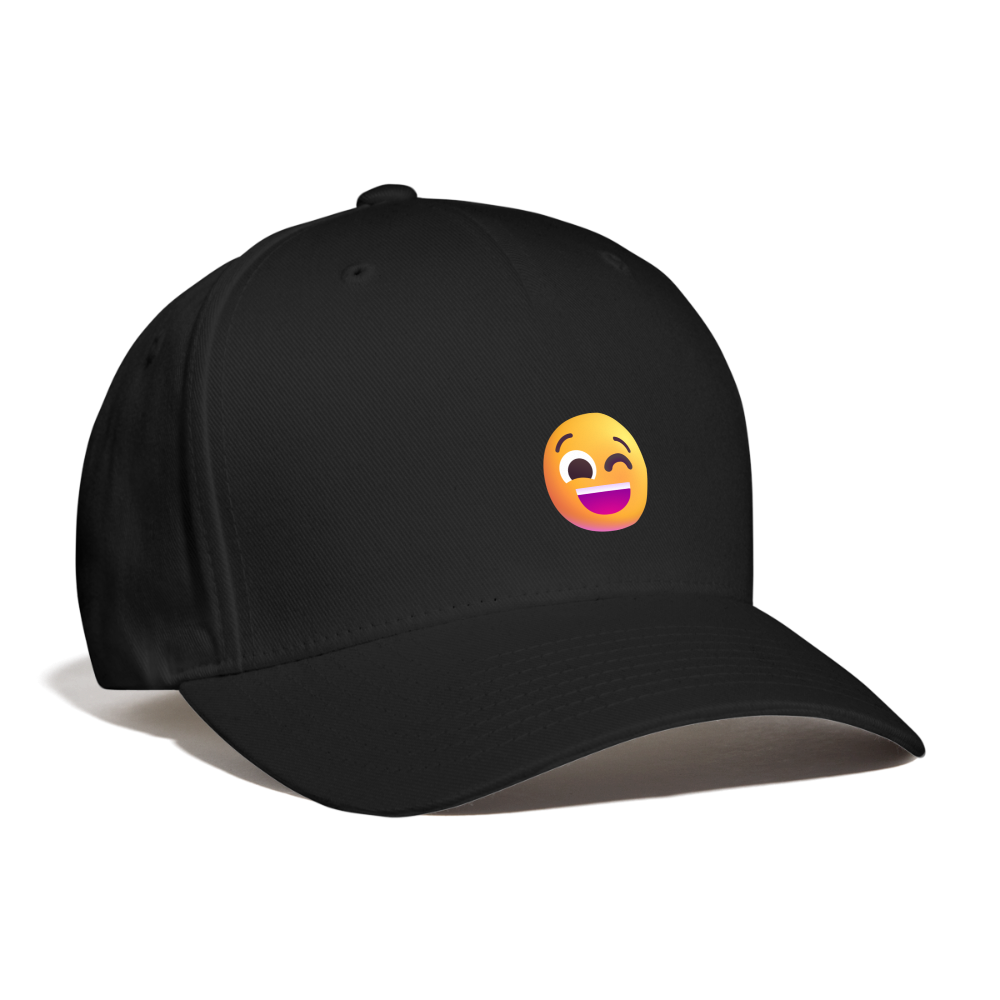😉 Winking Face (Microsoft Fluent) Baseball Cap - black