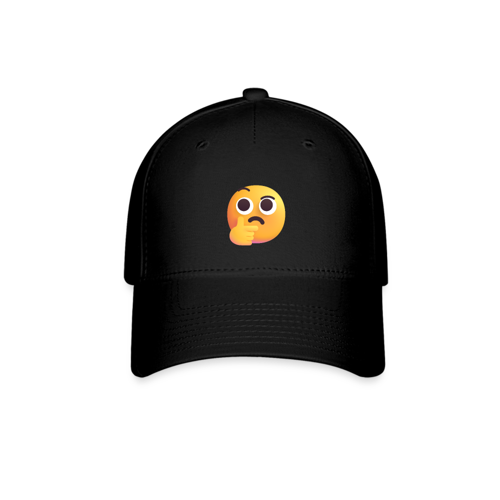 🤔 Thinking Face (Microsoft Fluent) Baseball Cap - black