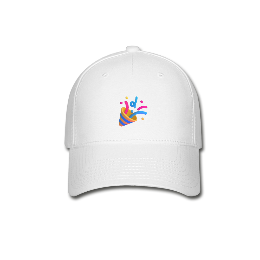 🎉 Party Popper (Microsoft Fluent) Baseball Cap - white