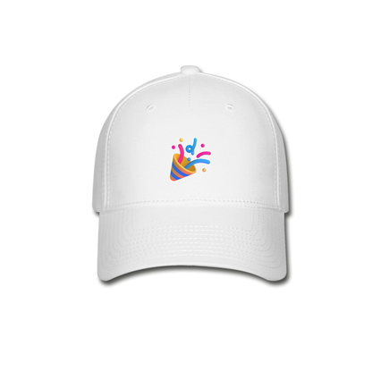 🎉 Party Popper (Microsoft Fluent) Baseball Cap - white