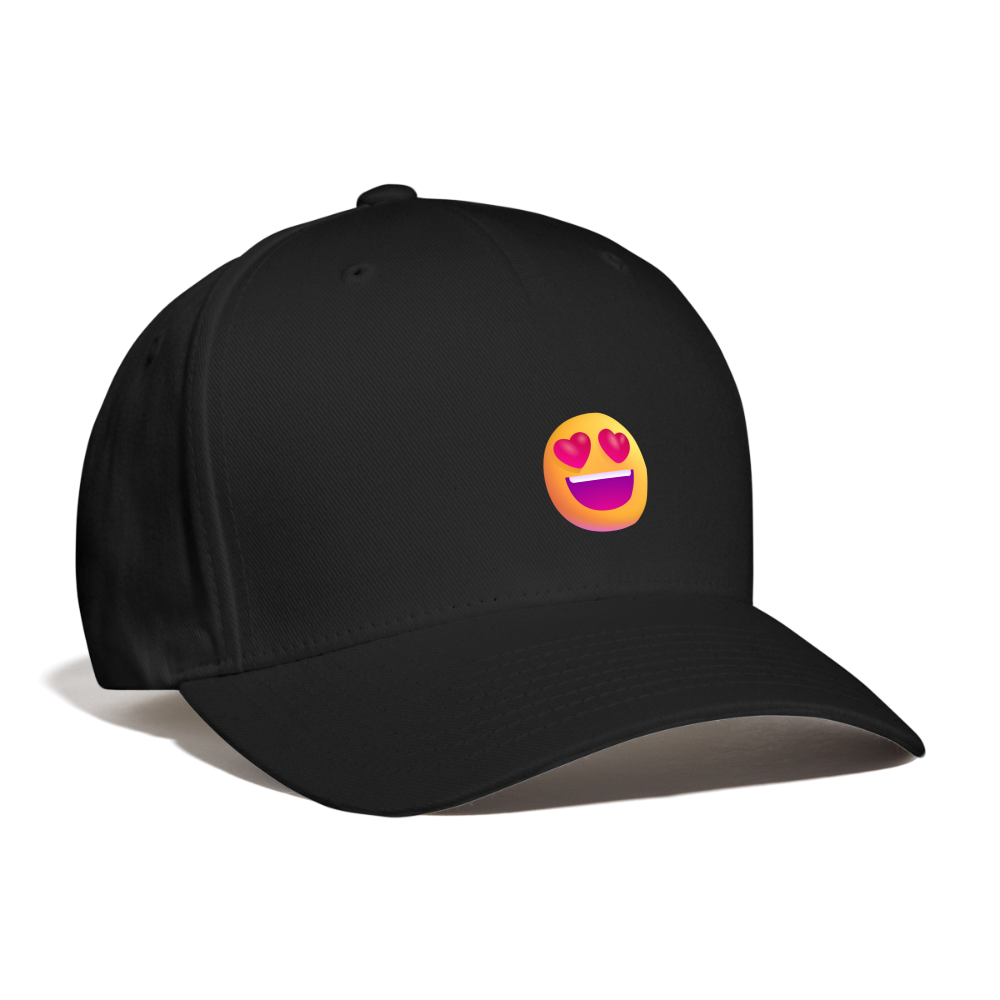 😍 Smiling Face with Heart-Eyes (Microsoft Fluent) Baseball Cap - black
