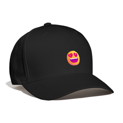 😍 Smiling Face with Heart-Eyes (Microsoft Fluent) Baseball Cap - black