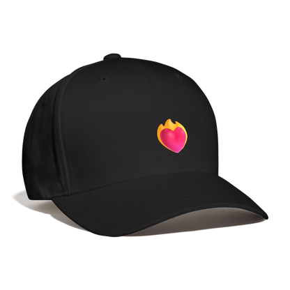❤️‍🔥 Heart on Fire (Microsoft Fluent) Baseball Cap - black