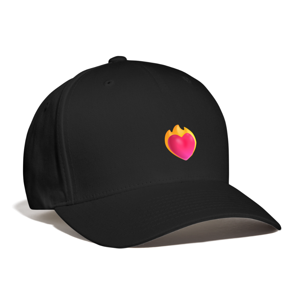 ❤️‍🔥 Heart on Fire (Microsoft Fluent) Baseball Cap - black