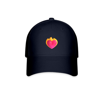 ❤️‍🔥 Heart on Fire (Microsoft Fluent) Baseball Cap - navy