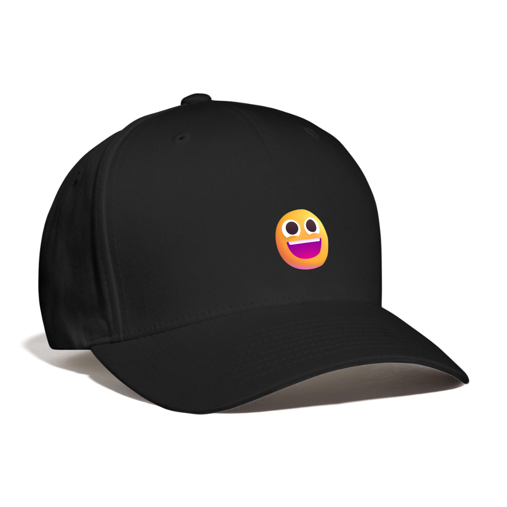 😀 Grinning Face (Microsoft Fluent) Baseball Cap - black