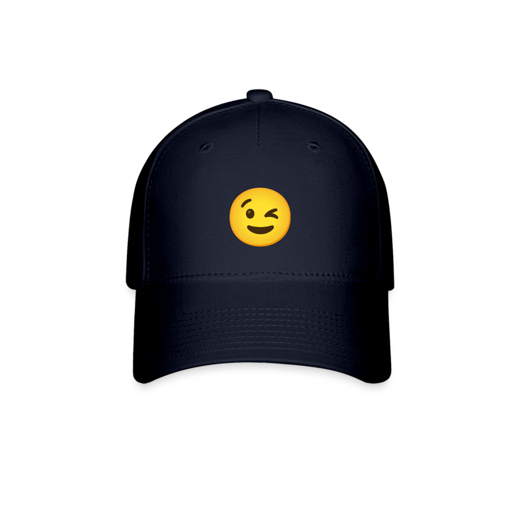 😉 Winking Face (Google Noto Color Emoji) Baseball Cap - navy