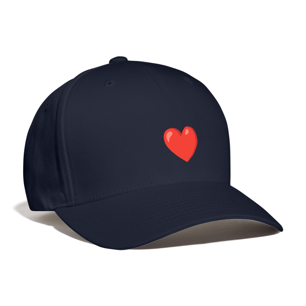 ❤️ Red Heart (Google Noto Color Emoji) Baseball Cap - navy