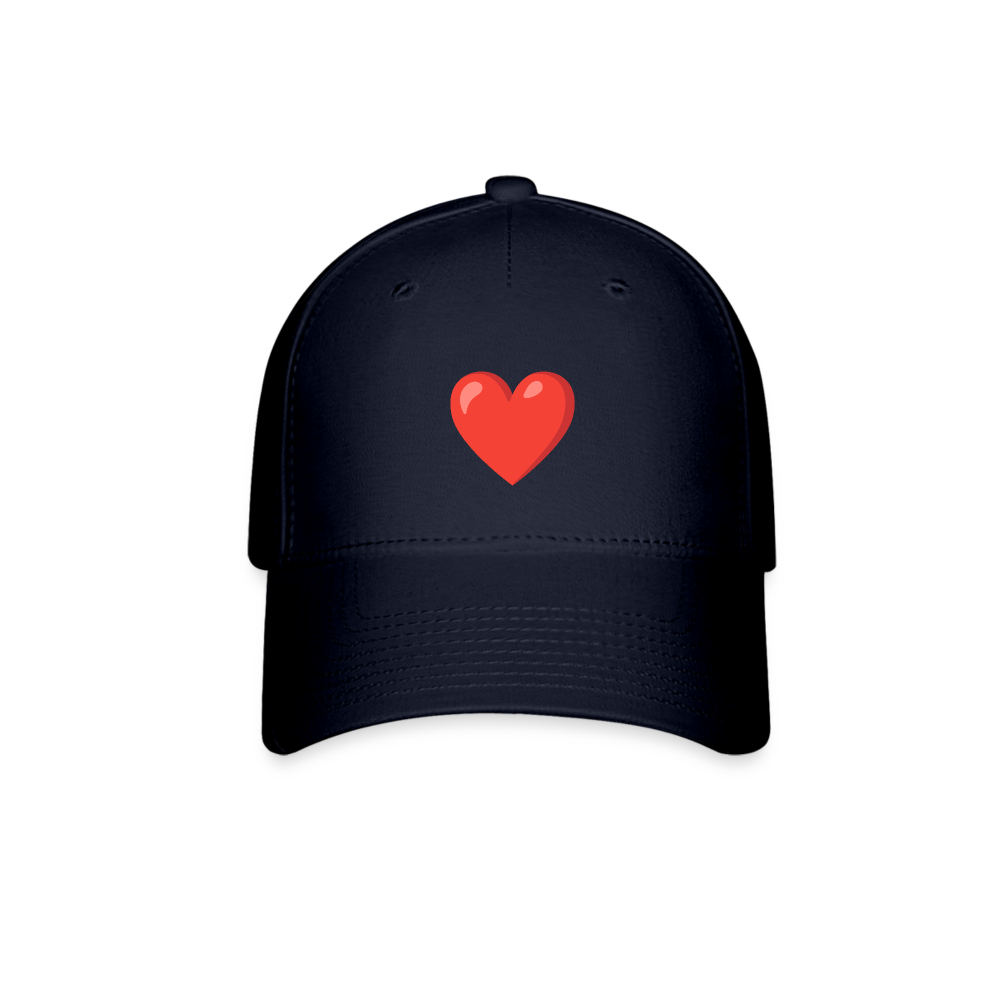 ❤️ Red Heart (Google Noto Color Emoji) Baseball Cap - navy