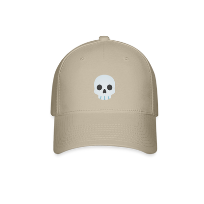 💀 Skull (Google Noto Color Emoji) Baseball Cap - khaki