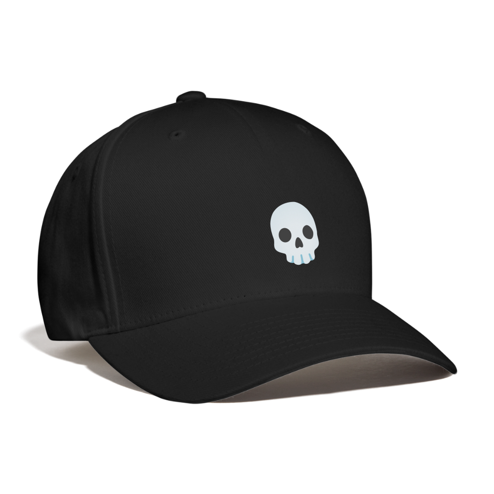 💀 Skull (Google Noto Color Emoji) Baseball Cap - black