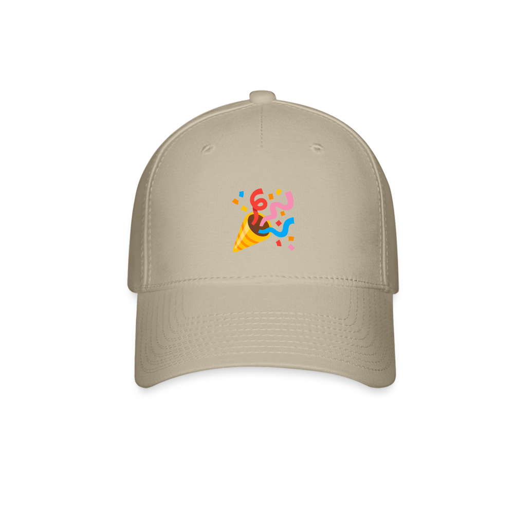 🎉 Party Popper (Google Noto Color Emoji) Baseball Cap - khaki