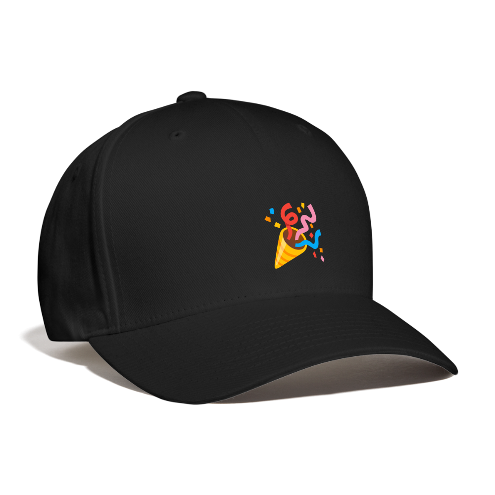 🎉 Party Popper (Google Noto Color Emoji) Baseball Cap - black
