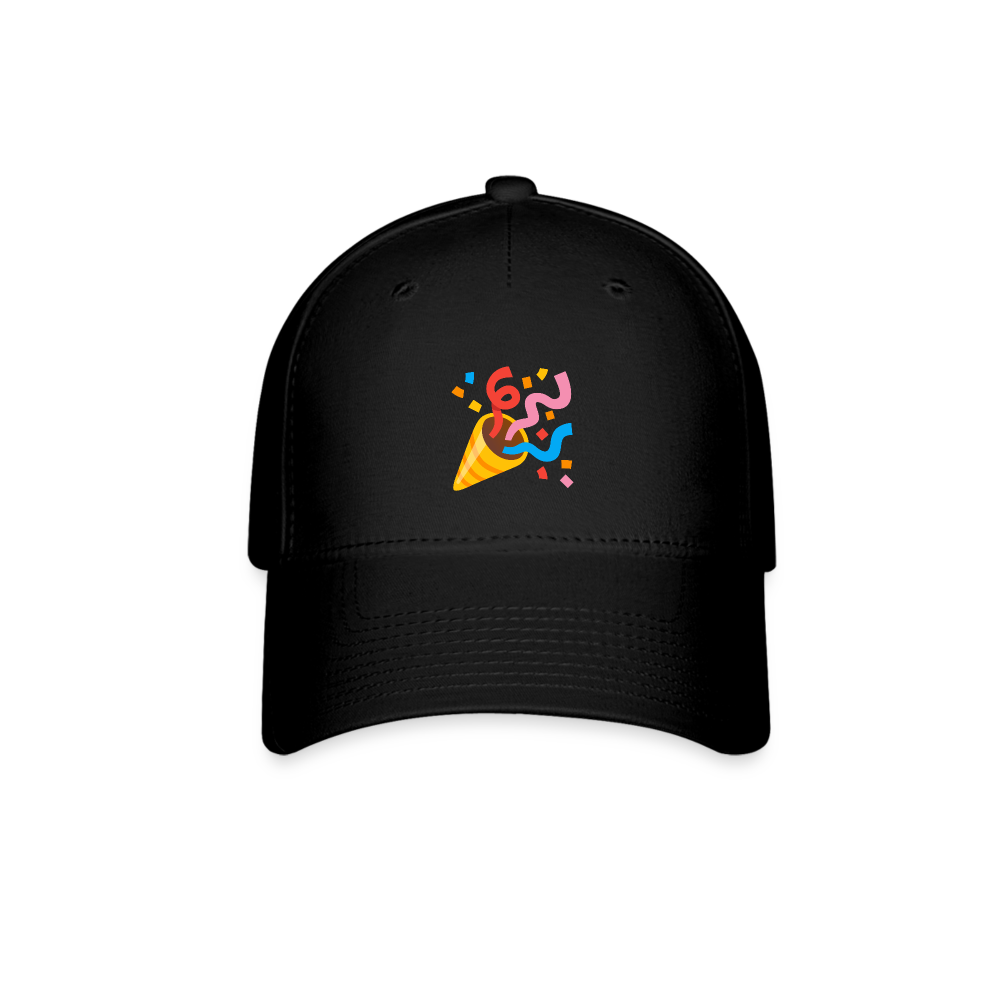 🎉 Party Popper (Google Noto Color Emoji) Baseball Cap - black