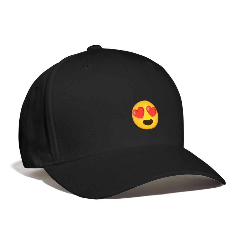 😍 Smiling Face with Heart-Eyes (Google Noto Color Emoji) Baseball Cap - black