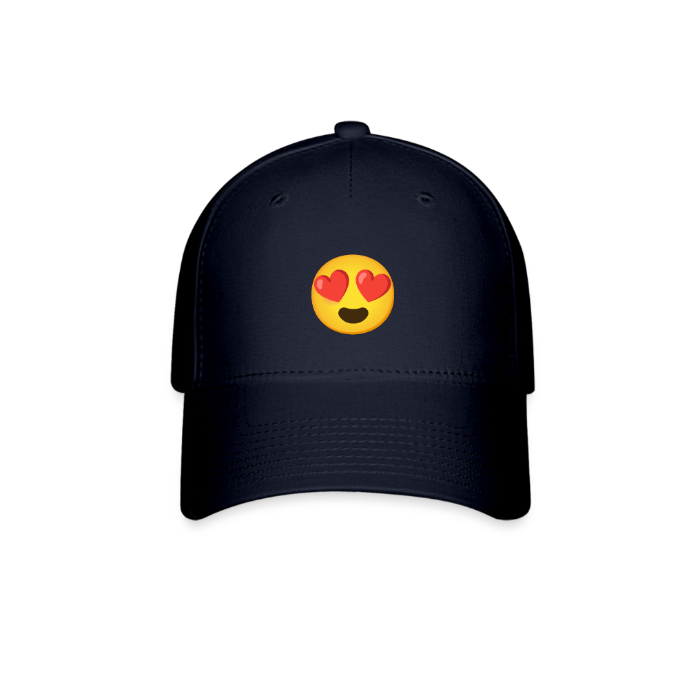 😍 Smiling Face with Heart-Eyes (Google Noto Color Emoji) Baseball Cap - navy