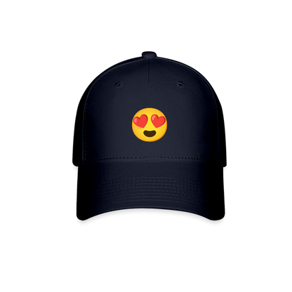 😍 Smiling Face with Heart-Eyes (Google Noto Color Emoji) Baseball Cap - navy