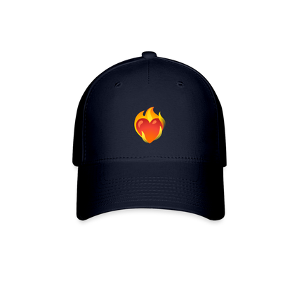 ❤️‍🔥 Heart on Fire (Google Noto Color Emoji) Baseball Cap - navy
