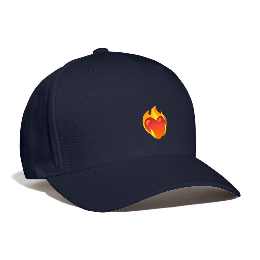 ❤️‍🔥 Heart on Fire (Google Noto Color Emoji) Baseball Cap - navy