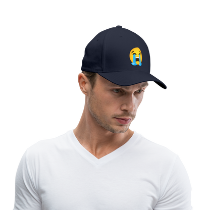 😭 Loudly Crying Face (Google Noto Color Emoji) Baseball Cap - navy