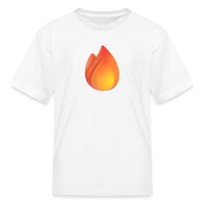 🔥 Fire (Microsoft Fluent) Kids' T-Shirt - white