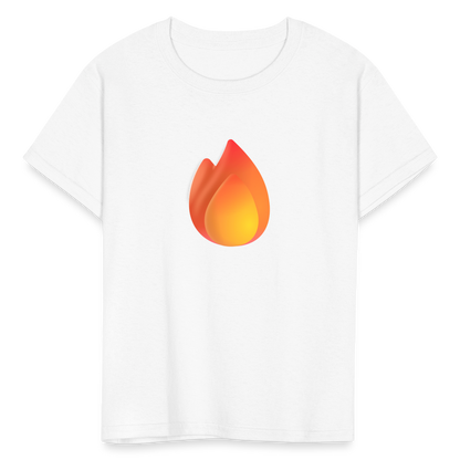 🔥 Fire (Microsoft Fluent) Kids' T-Shirt - white
